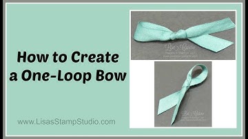 Quick Crafting Tip - How to Create a One-Loop Bow
