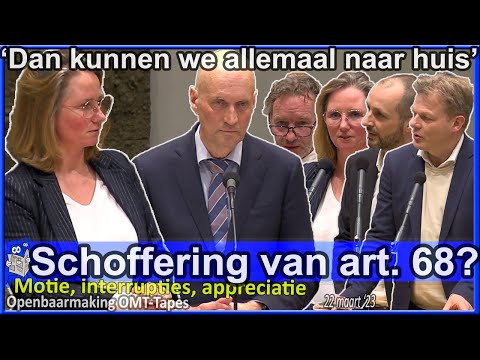 Onvrede in de Kamer: Minister Kuipers weigert vrijgeven OMT-tapes - Tweede Kamer (Artikel 68)