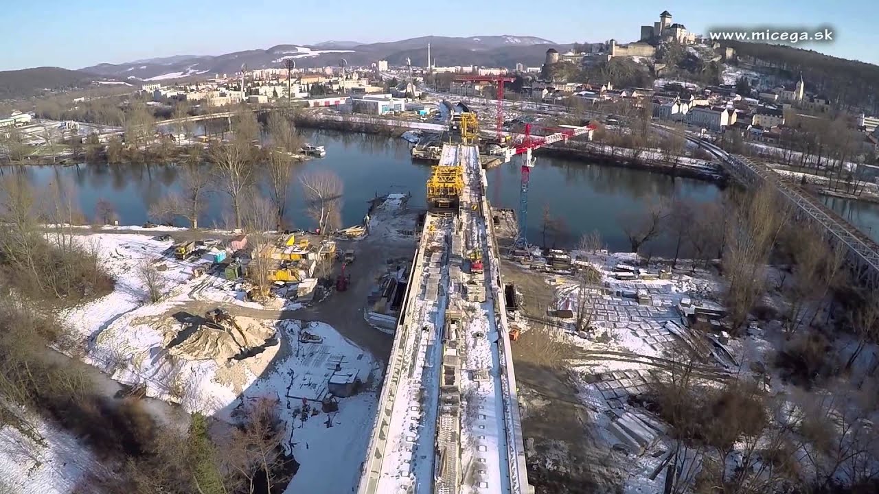Trenčín, modernizácia železničnej trate. Február 2015