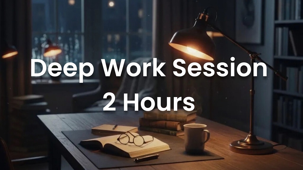 2-Hour Deep Work Session — Minimal Visuals, Quiet Focus, ADHD Friendly