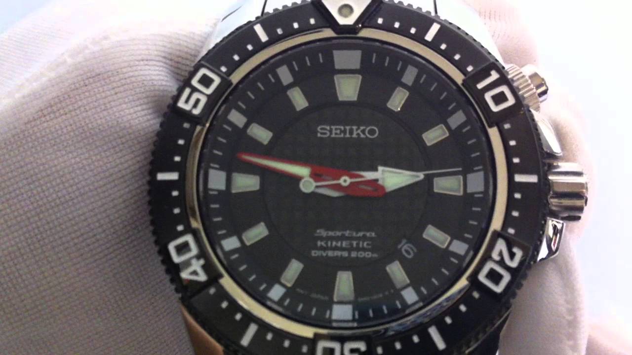 Men's Seiko Sportura Kinetic Diver's Watch SKA511 - YouTube