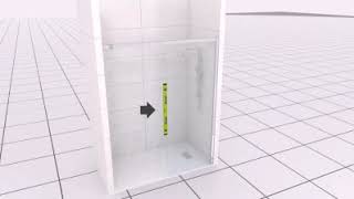 Shower enclosure with soft closing system screenshot 4