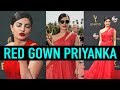 Priyanka chopra looks stunning in red gown at emmy awards