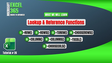 26.Master Excel ROW & COLUMN Functions | TOROW, TOCOL, CHOOSEROWS, CHOOSECOLS Explained