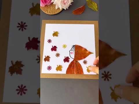 Осенние рисунки с листьями своими руками