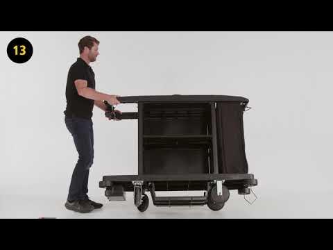 Rubbermaid® High Security Janitorial Cleaning Cart - Black