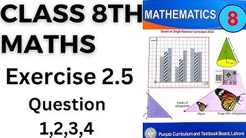 Class 8 Math chapter 2 Exercise 2.5 Question 1,2,3,4 || Class 8th Math Exercise 2.5