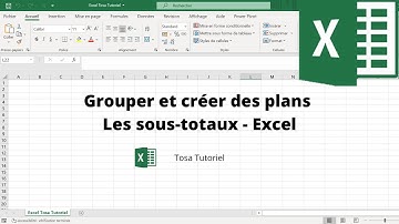 Comment grouper, dissocier  et créer des sous-totaux automatique avec Excel 2020 - Excel - TOSA 2019