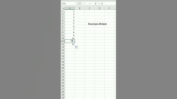 Sequência de números no Excel #shorts #excel #aprenderexcel