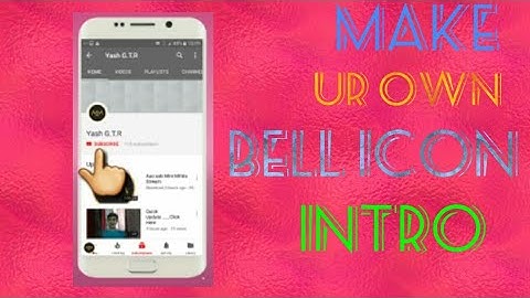 How To Make A 3D Bell Icon Intro In Android In less Than 5 Mins