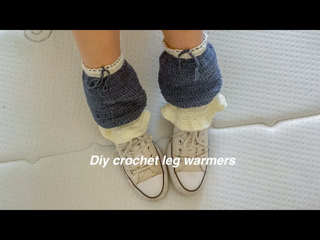 how to crochet trendy pinterest leg warmers! 💗🤍💖 