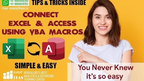 CONNECT EXCEL AND MS ACCESS USING EXCEL VBA MACROS