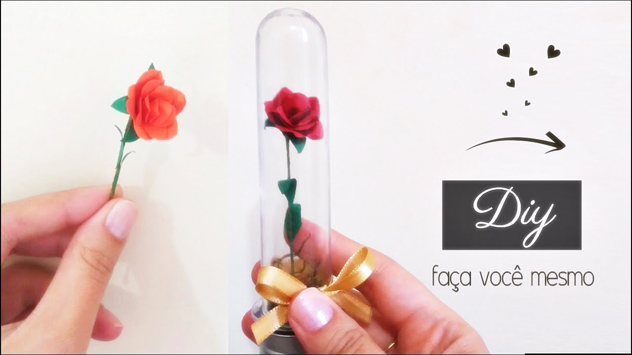 Como fazer MINI ROSA de PAPEL - DIY