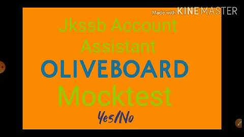 Jkssb account assistant || Oliveboard || Mocktest ||