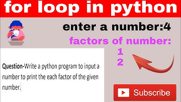 print each factor of given number in python using for loop