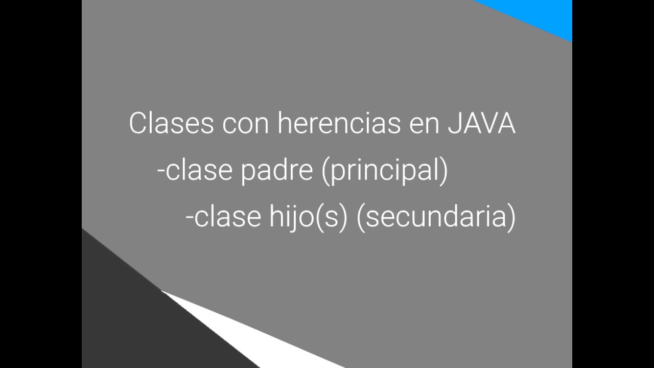 Herencia en clases de JAVA - Programación Orientada a Objetos - YouTube