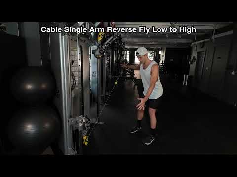 Cable Single Arm Reverse Fly Low to High