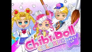 Chibi Doll Coloring & Dress Up - Game Video - Ans32 Game screenshot 1