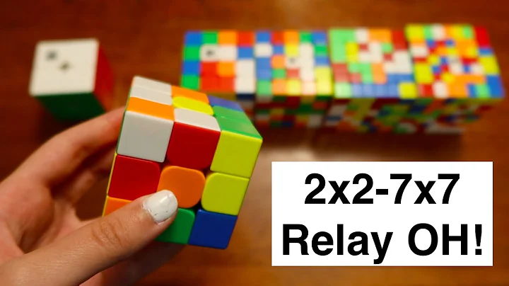 2x2-7x7 Relay One-Handed in 23:29.97! | Timelapse