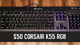Vrijgekomen brand teer Corsair K55 RGB Keyboard (REVIEW + SOUND TEST) - YouTube