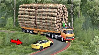 Overloaded Trailer - the most dangerous road | Euro Truck Simulator 2