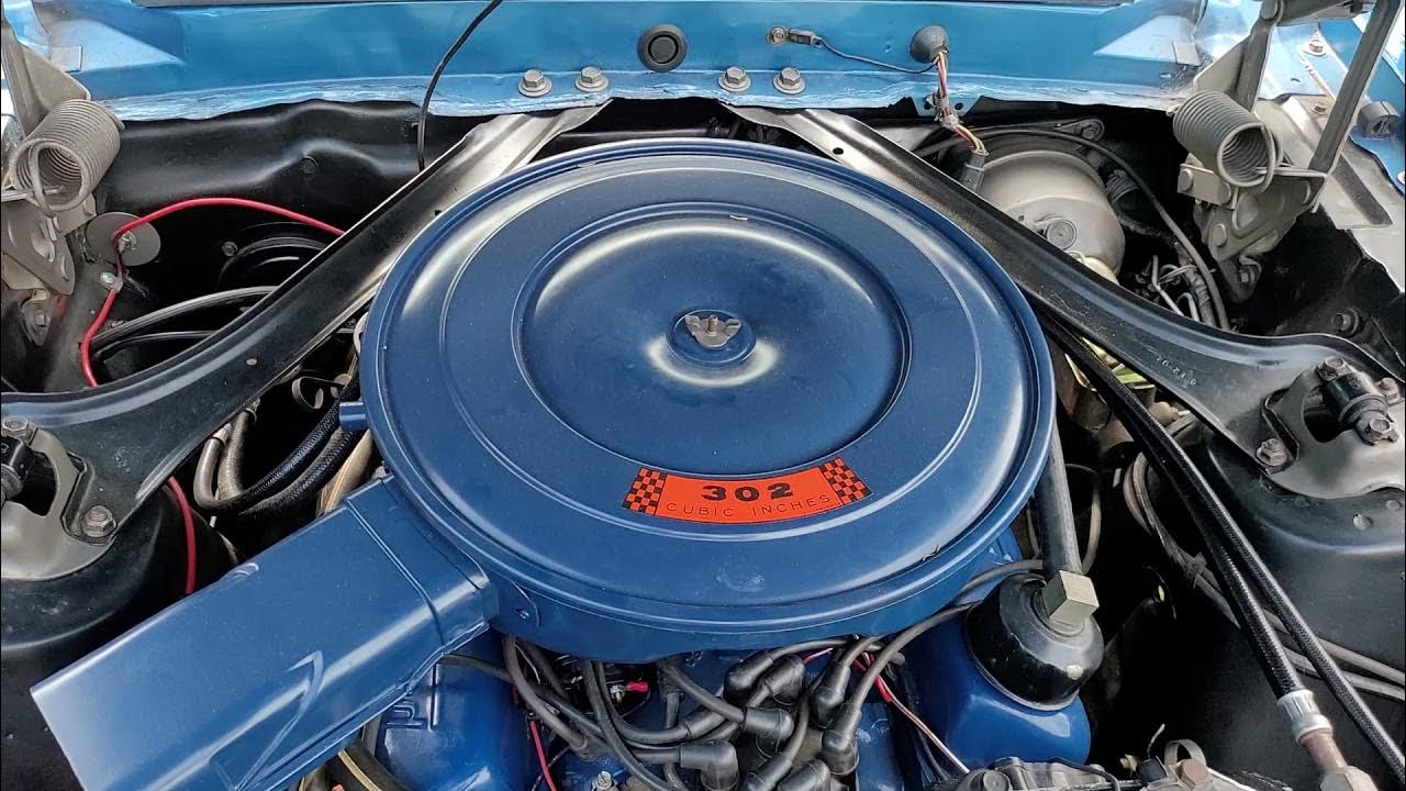 1969 Mustang engine compartment - YouTube