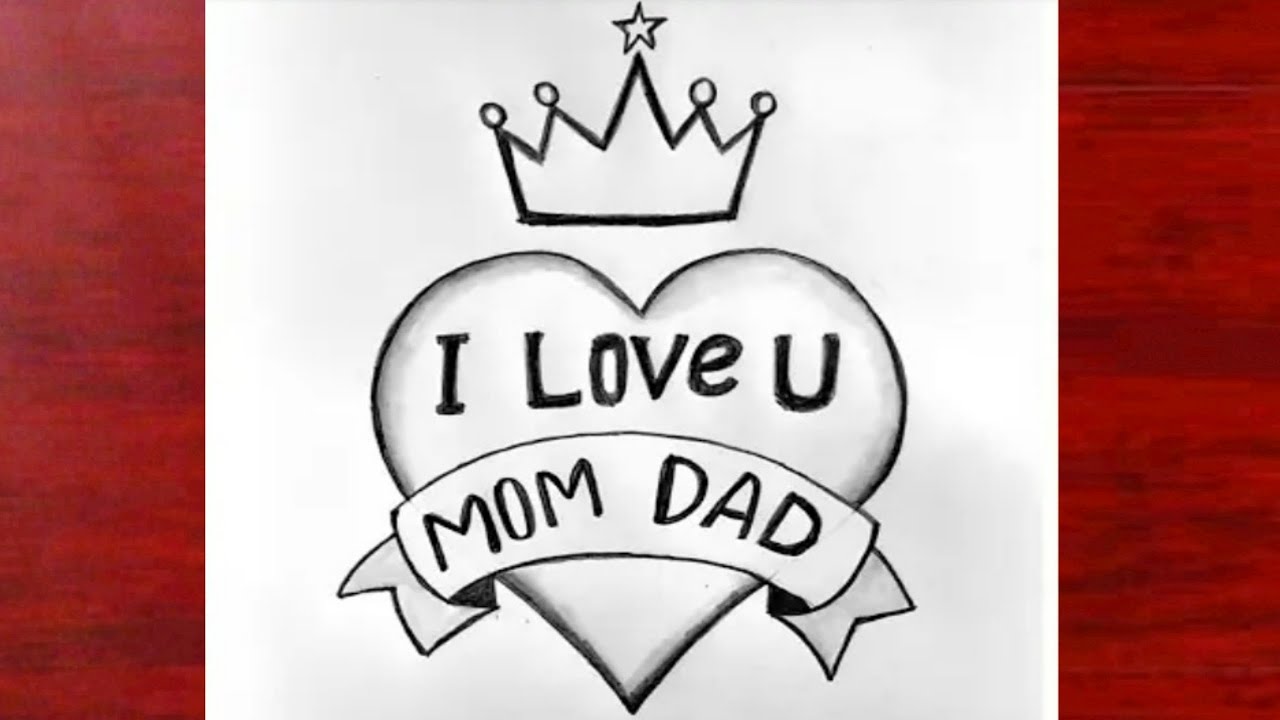 Mom Dad Drawing Easy for Beginners / Mom Dad Drawing / How to Draw Mom ...