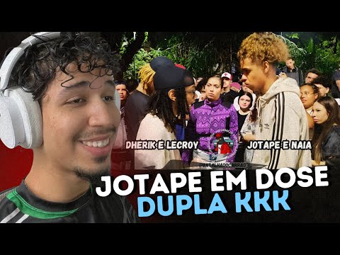 (FORA DO NORMAL!) JOTAPÊ E NAIA X DHERIK E LECROY | SEGUNDA FASE | BATALHA DO CARRÃO - JottaD REACT