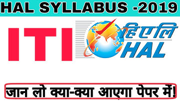 HAL Syllabus and Exam Pattern 2019 For ITI students .|| HAL Syllabus 2019.