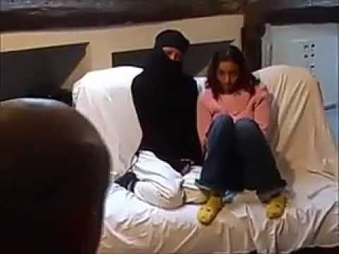 Hot Sexy niqab girl stripping