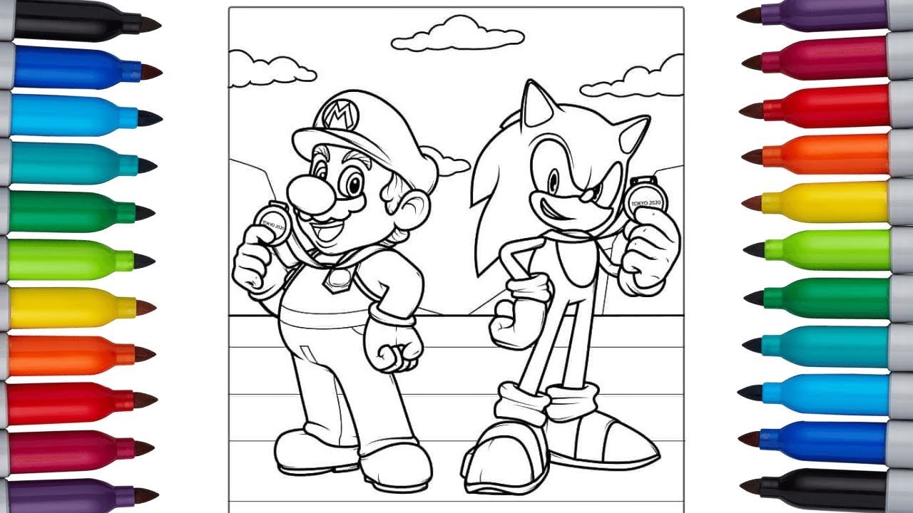 Sonic the Hedgehog coloring page - Drawing 1  Hedgehog colors, Mermaid  coloring pages, Super mario coloring pages