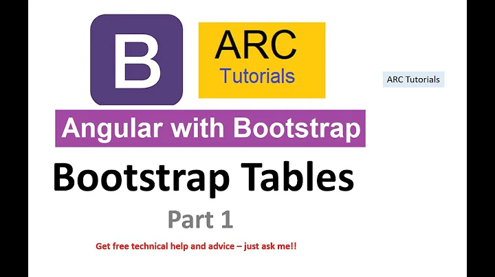 Angular Bootstrap Tables | Part 1 | Angular Bootstrap 4 Tutorials | Angular Bootstrap Tutorial