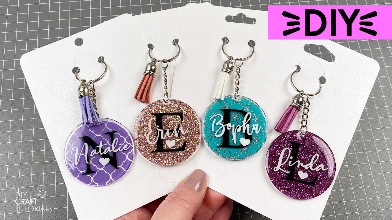 ACRYLIC KEYCHAIN TUTORIAL CRICUT WITH VINYL (NOT PAINTED)