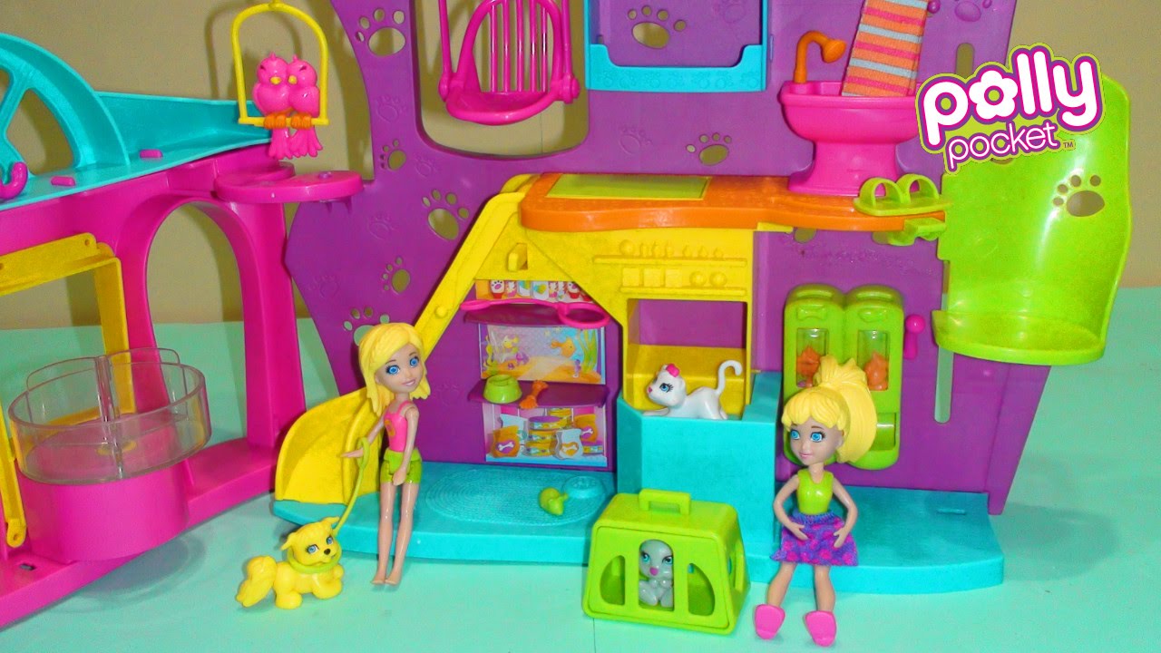 Polly Pocket Playtime Pet Shop Unboxing Playset Pig Boss Toy YouTube