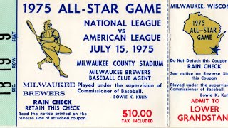 Details 1975 MLB All Star Game MILWAUKEE Original NBC Broadcast News