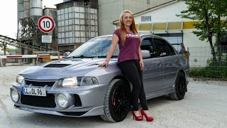 Mitsubishi Evo IV lady driven /girl's ride