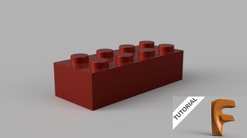 LEGO BRICK in fusion 360 tutorial for beginner