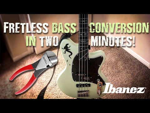 "The Lizard ": Fretless Bass Conversion 🎸🤘