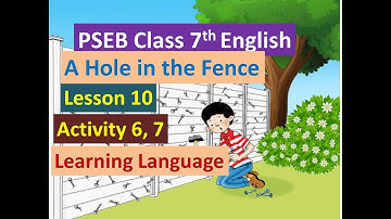 7th English Lesson 10 A Hole in the Fence Activity 6, 7