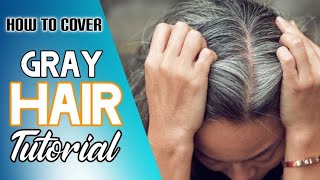 HOW TO COVER GRAY HAIR TUTORIAL|Paano magkulay ng puting buhok!