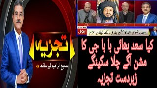 Saad rizvi in national politics| tajzia Sami Ibrahim| New TLP chief vows Bool news