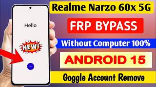 Realme Narzo 60/60x FRP Bypass New Method Android 15