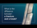 What is the difference between a fracture and a break?