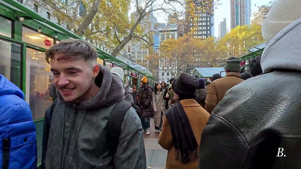 Holiday Market in New York City at Bryant Park  #newyorkcity #nyc #bryantpark #wintermarket