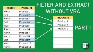 Filter and Extract Data without VBA (Part 1/2) - Excel tutorial