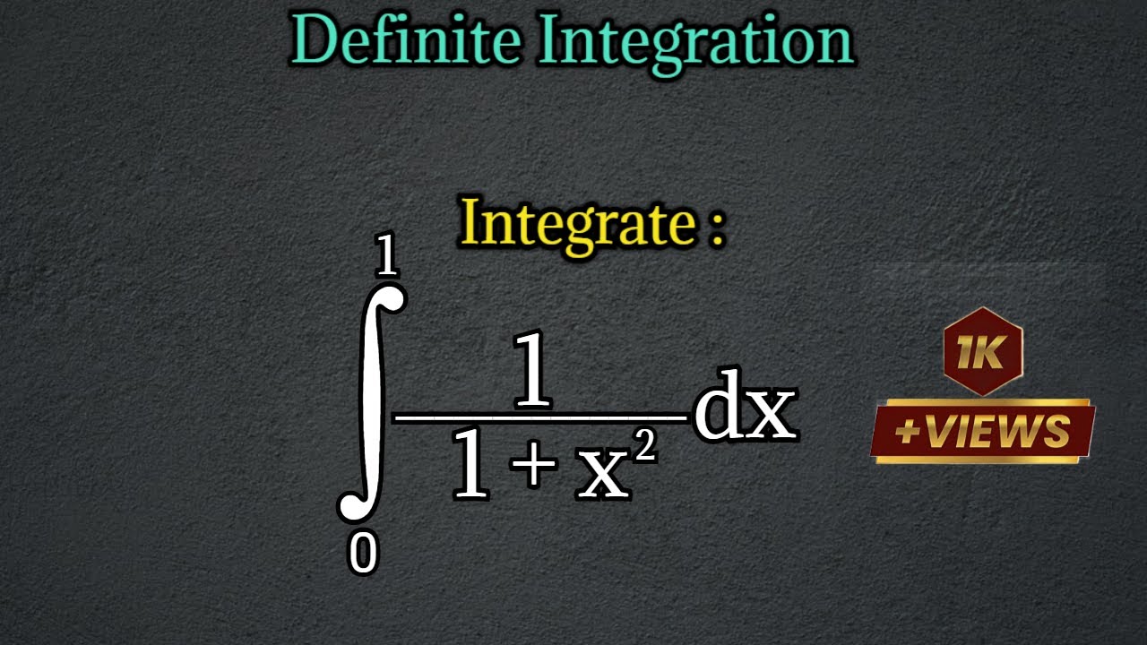 Integrate ∫1/1+x^2 dx || how to Integrate ∫1/1+x^2 dx - YouTube