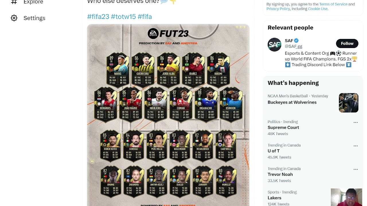 TOTW 15 PREDICTION