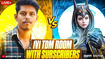 1v1 TDM CUSTOM ROOM WITH SUBSCRIBER || BGMI LIVE #Rizzgodlive #bgmi #bgmilive #1v1Tdmroom