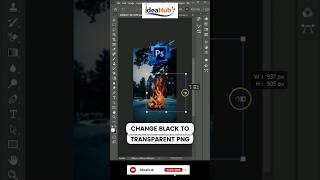 How To Change Black To Transparent PNG In Photoshop Effect | #Photoshopeffect #Effect #Shorts