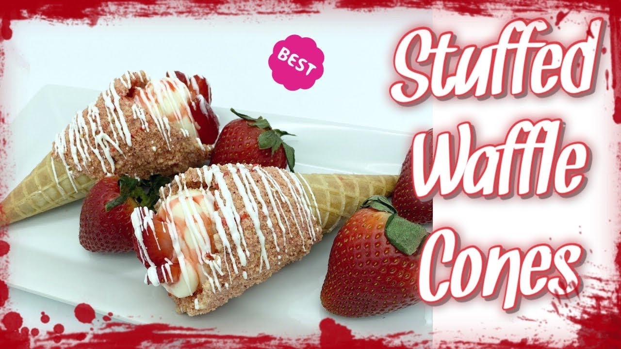 Strawberry Cheesecake Stuffed Waffles